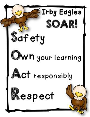 Safety, Own your learning, Act responsibly, Respect 