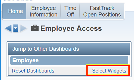 Select Widgets Example 