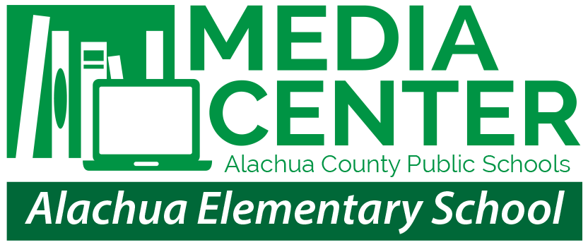 Media Center Graphic identifying Alachua Elementary School